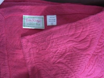 LILLY PULITZER NWT LA TE DAH MATELASSE 100% COTTON COVERLET DAQUIRI 