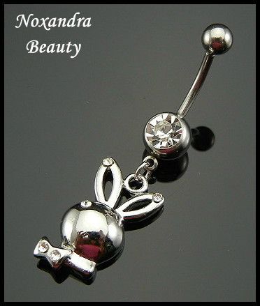 CZ Steel Navel Belly Ring Body Piercing Jewelry  BR4050  