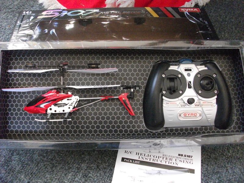   ON A brand new,Syma S107 Gyroscopes RC Helicopter + 1 spare tail blade