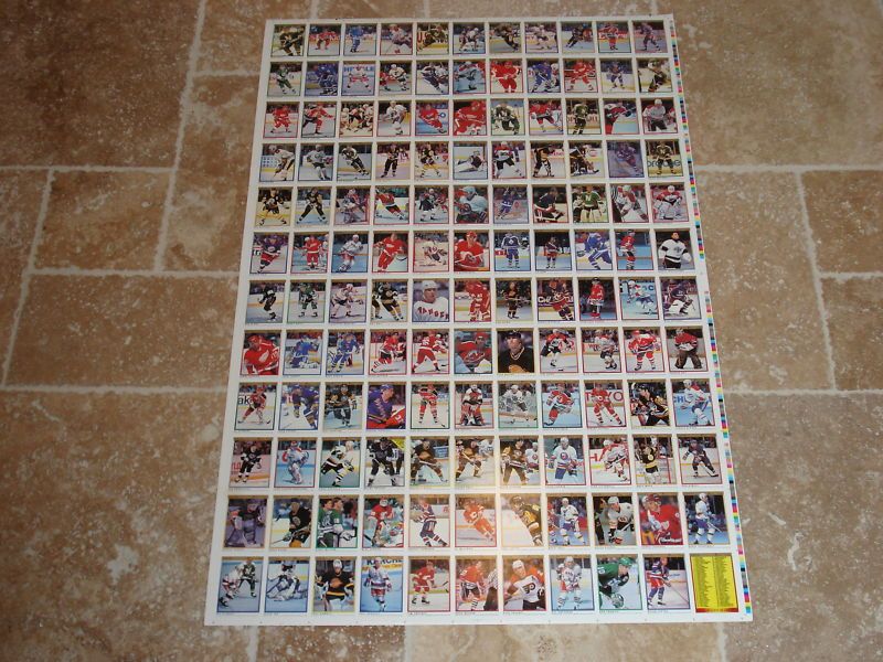 1990 91 OPC PREMIER BLANK BACK UNCUT SHEET SET JAGR RC  