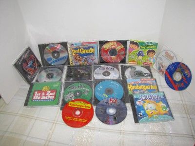 LOT 18 LEARNING COMPUTER GAMES DR. SEUSSS READER RABBIT PUTT PUTT 