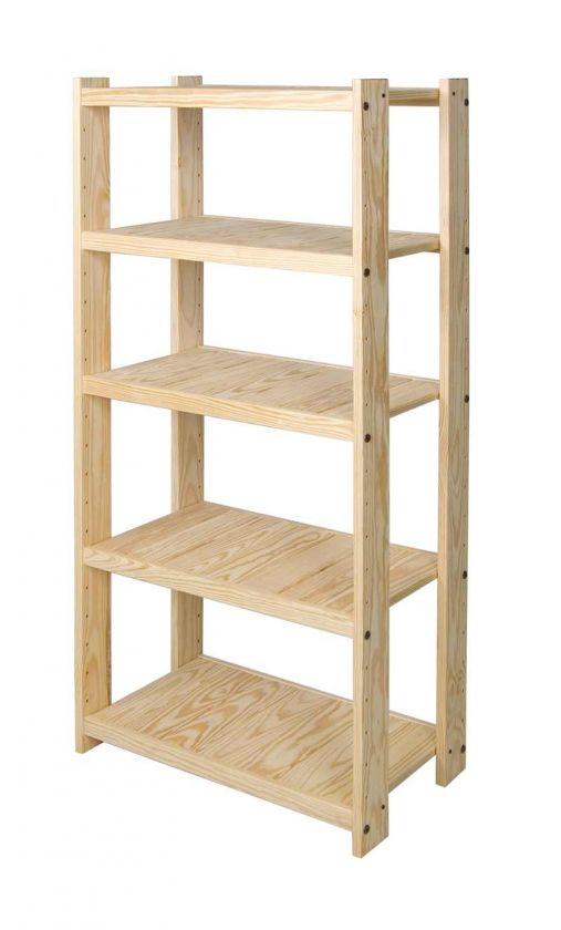 SHELF WIDE BOOKSHELF Solid Pine Wood Shelving Unit  