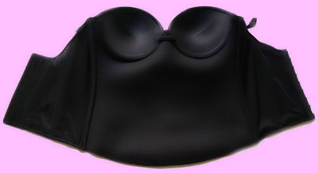 PUSH UP BRIDAL SEAMLESS BUSTIER CORSET 32A 34A black  