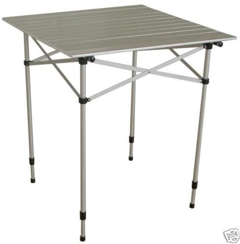 Aluminum Roll Top Adjustable Feet Camping Table /8115  