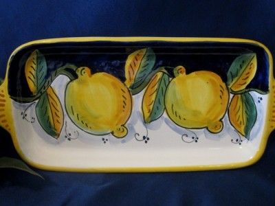 DERUTA ITALY Italian Pottery TUSCAN LEMONS SERVING PLATTER Antipasto 