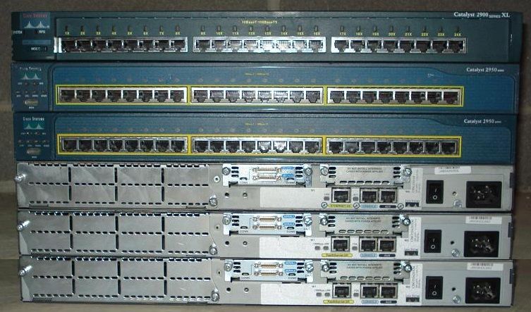 THREE Cisco 2600 Series Routers having 1 FAST ETHERNET PORT 