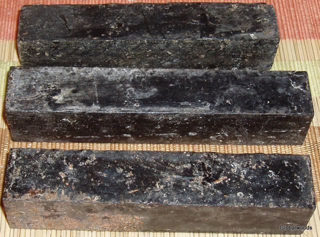 Exotic GABON EBONY 1x1x5 Woodturning Pen Blanks Hair Sticks Letter 