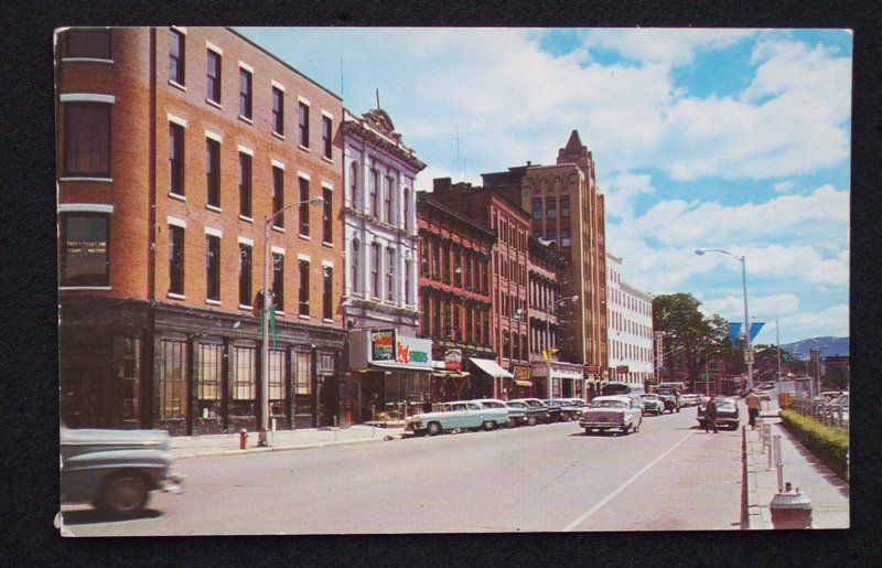 1950s Merchants Row Old Cars Bardwell Hotel Rutland VT  