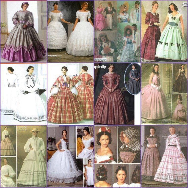 OOP Simplicity Misses Civil War Costume Sewing Pattern  