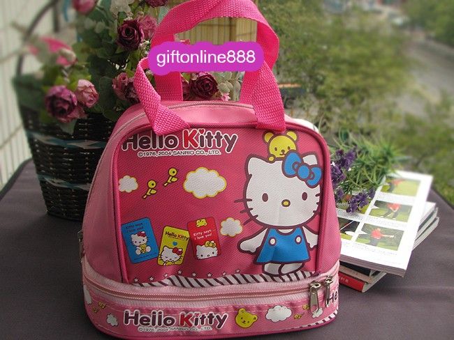 Hello Kitty Bento handbag Lunch Box double deck bag KL2  