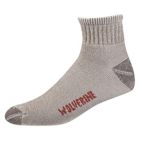 Wolverine mens socks Multishox khaki quarter 2p.  