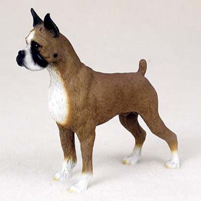 Boxer Hand Painted Dog Figurine Statue  