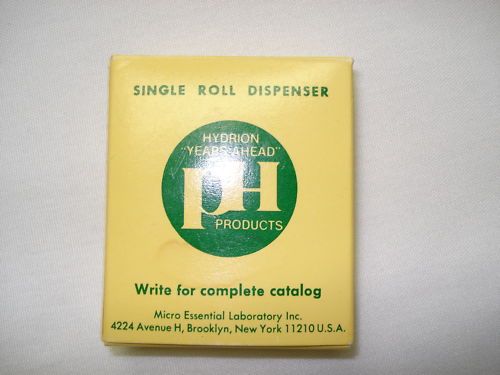 pH Test Paper Hydrion Single Roll Dispenser w 2 rolls  