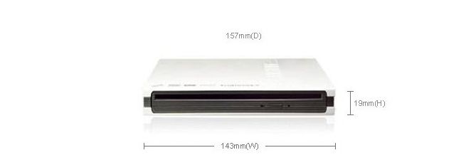 Samsung Slot in Slim External DVD Writer SE T084P White  