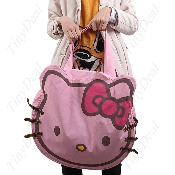 Large Big Size Pink Shoulder HelloKitty Weekend Daily Casual Lady Bag 