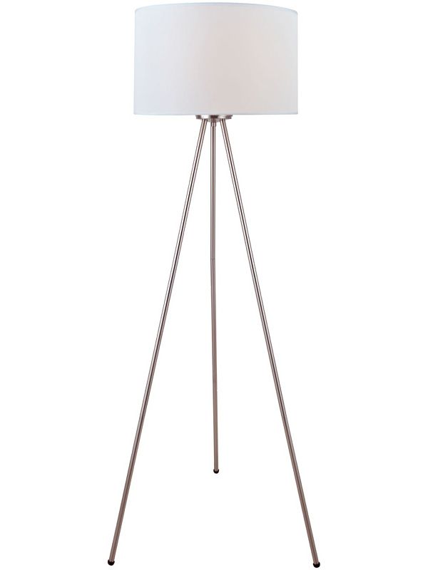 Lite Source Tullio Polished Steel Tripod Floor Lamp ls 82065  