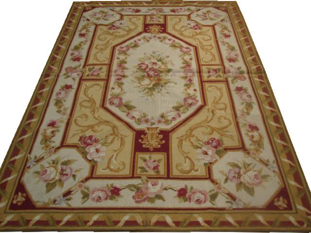 4X6 FRENCH DESIGN NEEDLEPOINT RUG  