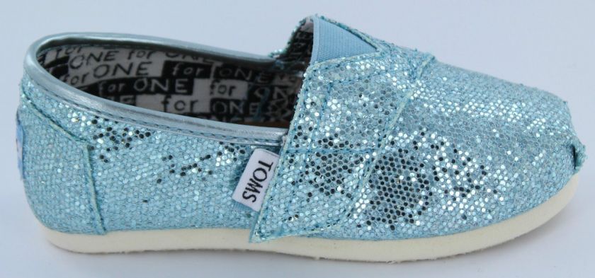 TURQUOISE TINY TOMS GLITTERS  