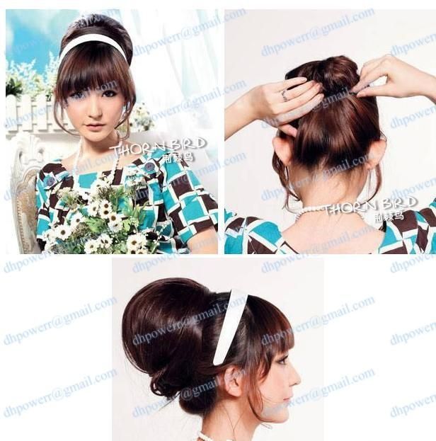 Lady Hair Big Hair Bun Extensions For Bride M 15  