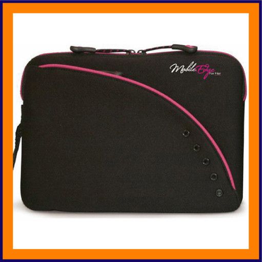 Black & Pink 10 Laptop Netbook Case Neoprene Sleeve  