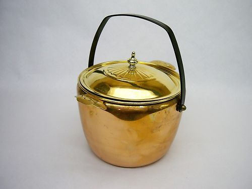 VTG. CULINOX SWISS MADE COPPER ICE BUCKET BOX BOWL RARE  