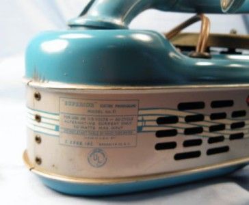 Vintage SUPERIOR ELECTRIC TIN PHONOGRAPH TOY Cohn (O)  