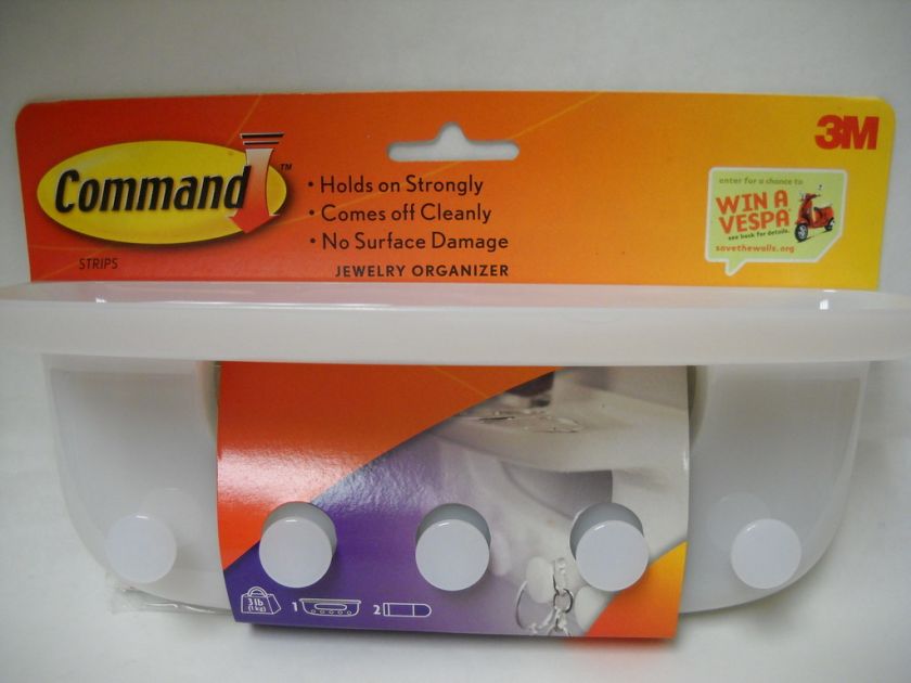 3M COMMAND JEWELRY ORGANIZER HOLDS 3 LBS #17703 NEW  