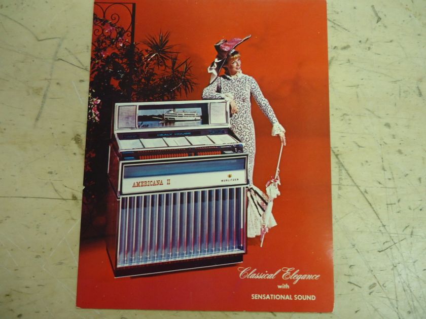 Original Wurlitzer Americana II Jukebox Flyer  