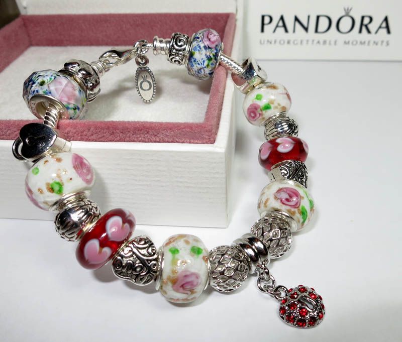   Pandora Bracelet Everlasting Love Lobster Clasp w/receipt  