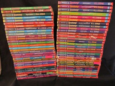 Lot 1   62 Complete Goosebumps Books R.L. Stine Original AR Series Set 