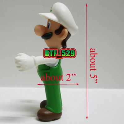 New Super Mario Brothers Action Figure  Fire Luigi  