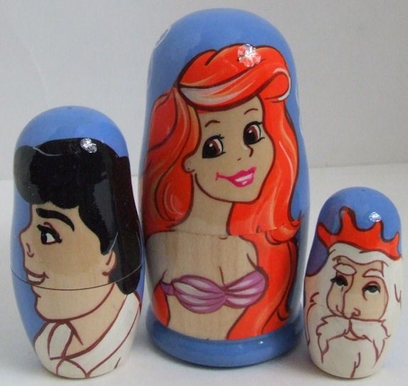 5pcs. Russian Nesting Doll of LITTLE MERMAID  