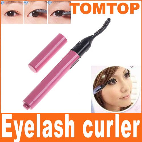 New Mini Pink Portable Electric Heated Eyelash Curler  