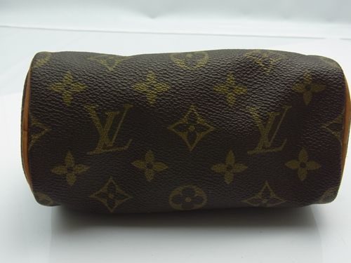 Louis Vuitton Authentic Monogram MINI Speedy POUCH Cosmetic Bag Purse 