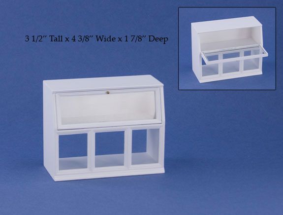 Dollhouse Miniature White Shop Display Case #C1009W  