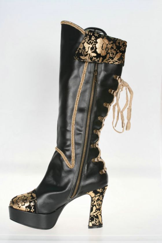 FUNTASMA EXOTICA 2030 Heel knee high boot flower print  