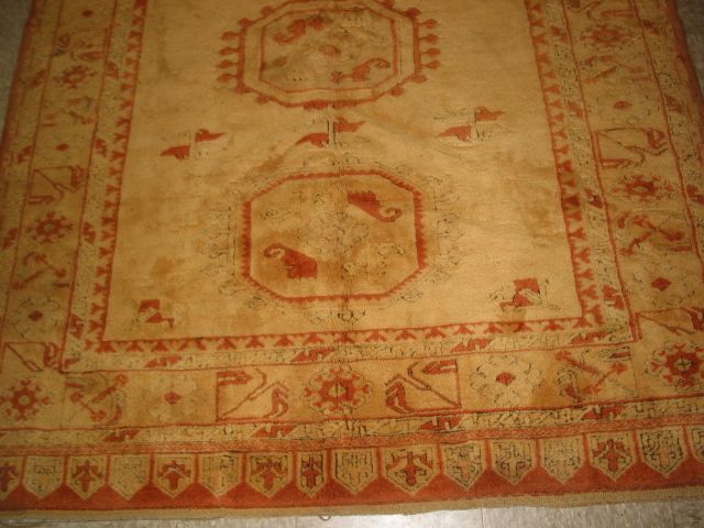 Vintage Oushak Hand Knotted Turkish Rug B 7396  