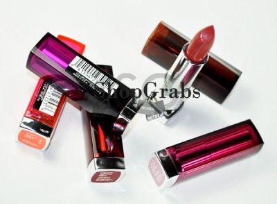 NEW LOT OF 3 MAYBELLINE LIP STICK COLOR SENSATIONAL BURGUNDY  RED 