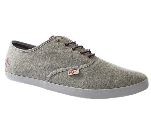 Mens Penguin Sam Grey/Purple Plimsoles A1 RRP £35  