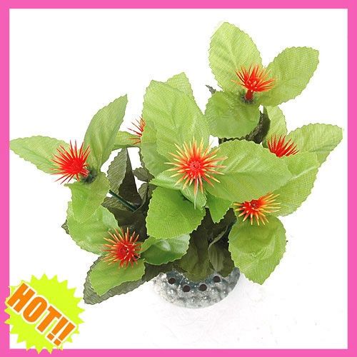 9pcs Aquarium Plastic Plants Tree Ornament Decoration  