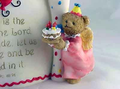 Prayer Bears Happy Birthday Religious Plaque   NIB  