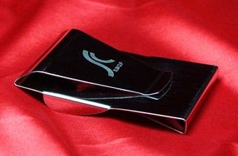 Slim Money Clip Double Sided Credit Card Holder Wallet +  