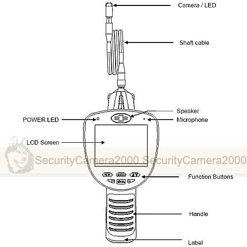 LCD Monitor Portable Endoscope DVR Tube Camera  