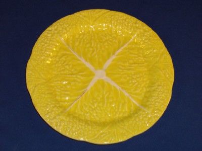 SECLA PORTUGAL Majolica Yellow CABBAGE Salad Plate  