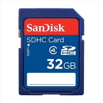 New Sandisk 32GB SDHC SD Flash Memory Card + Screen Protector For 