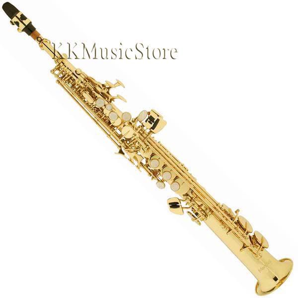 New Mendini Gold Silver Soprano Saxophone or Curved Sax  