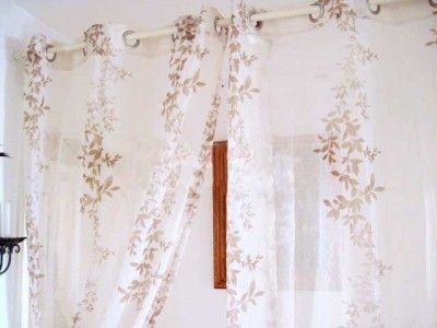 Piece Romantic Leave Vine Crepe Sheer Curtain LONG  