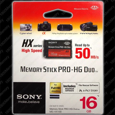 GENUINE SONY 8GB Memory Stick PRO HG Duo HX PSP 50MB/s  