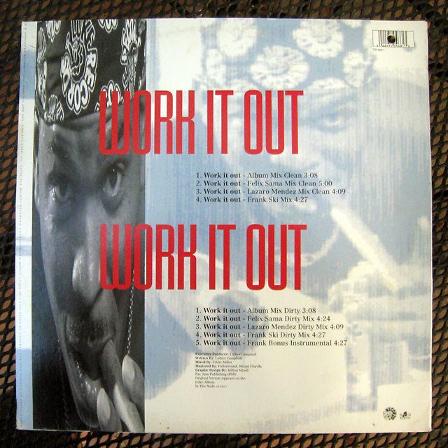 LUKE WORK IT OUT PR 468 1 PROMO (1993) 12 PROMO SINGLE  