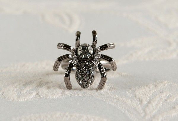 New Spider Ring silver sp Swarovski Crystals wholesale  